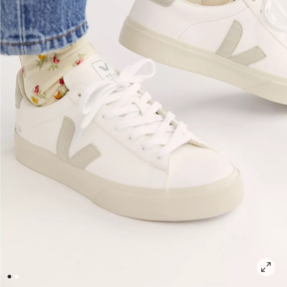 Veja Shoes - EUR 39 / Size 8 Veja Women's Campo White and Natural Sneakers